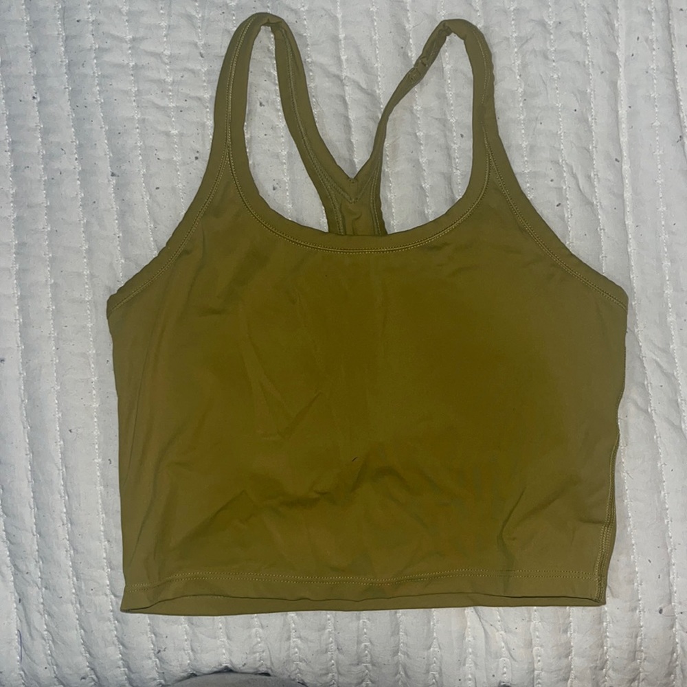 Yellow/Green Cropped Lululemon Tank
